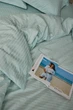 Комплект постельного белья Moon&Star полуторный 143х210 наволочки 4х70х70 Stripe Mint Satin Stripe (MS-820000609) - изображение 8
