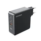 Мережевий зарядний пристрій ESSAGER Advance 140W GaN Travel Charger 2 Type C + USB A EU Black (ECT2CA-ZCB01-Z) - зображення 1
