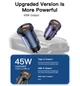 Автомобильное зарядное устройство Essager Gyroscope Mini 45W Car Charger USB-A + Type-C Blue (ECCAC45-TL03-Z) - изображение 9