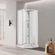 Душевой бокс DUSEL GLARE Satin 90x90x210 стекло прозрачное, профиль сатин, без крыши - изображение 2