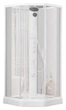 Душевой бокс DUSEL GLARE White Matt 90x90x210 стекло прозрачное, профиль белый, без крыши - изображение 1