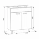 Тумба с умывальником ROZZY JENORI KINK 60x70x39.5см напольная белая RJFU041-4160WHSET(RJFU041-4160WH+RZJ610) - изображение 2