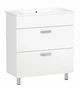 Тумба с умывальником ROZZY JENORI JET 61x70x39.5см напольная белая RJFU040-4160WHSET(RJFU040-4160WH+RZJ610) - изображение 1