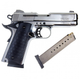 Стартовий пістолет Colt 1911, KUZEY 911-SX#1 Matte Chrome Plating/Black Grips, Сигнальний пістолет під холостий патрон 9мм, Шумовий - зображення 8