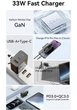 Зарядний пристрій Essager 33W GaN PD USB-C+USB-A - зображення 9