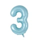 Фольгированная Цифра 3 Размер 75см | Sugar Blue - изображение 1