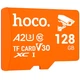 Карта памяти HOCO MicroSDXC 128gb Class 10 (A2/3, TFcard, V30, XC1) універсальний носій інформації внутрішня пам'ять портативних пристроїв Помаранчевий - изображение 1