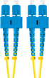 Оптичний патч-корд Lanberg SM SC/UPC - SC/UPC Duplex G657a1 3 мм 5 м Yellow (FO-SUSU-SD11-0050-YE) - зображення 1