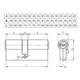 Цилиндровый механизм Kale SMC 80 mm (30*10*40T) - изображение 4