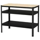 Робочий стіл IKEA BROR, чорний, соснова фанера, 110х55 см, 303.332.86 - изображение 1