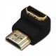 Перехідник тато Hdmi — гніздо Hdmi кутовий gold пластик - изображение 2
