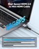 Кабель Highwings miniHDMI to HDMI 2.0 4K@60Hz Bi-Directional 4.5м сірий - зображення 6