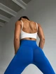 Спортивные женские леггинсы EASY с эффектом Push Up для фитнеса и йоги Бесшовные Однотонные M Синій електрик (XA011LM) - изображение 8