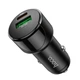 Автомобільний зарядний пристрій HOCO Z42 Light road dual port digital display PD20W+QC3.0 car charger Black - зображення 4