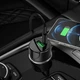 Автомобільний зарядний пристрій HOCO Z42 Light road dual port digital display PD20W+QC3.0 car charger Black - зображення 8