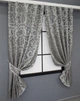 Комплект коротких штор VR-Textil Жаккард Вензель № 293ш Серый 130х170 см 2 шт (35-0017) - изображение 2