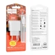 Адаптер мережевий HOCO CS13A Type-C to Type-C cable 20W 3A White - зображення 4