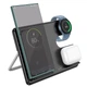 Зарядка Qi Hoco Flash folding 3-in-1 wireless fast charger CQ2 (Sam Watch / phone / earphone, 15wqi, 27w Type-C) черная - изображение 3