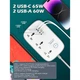 Удлинитель сетевой LDNIO SC3416 |2USB/2Type-C, 3Sockets. QC/PD, 65W/5A, 2m EU Plug| белый - изображение 10