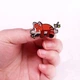 Брошь-значок BROCHE бижутерия Животные Енот оранжевая BRGV114065 - изображение 3