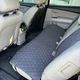 Накидка задня для авто з Алькантари Lux Великий ромб Темно-сірий з подвійним сірим рядком - зображення 2