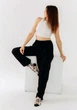 Вільні однотонні штани Base RAO WEAR OneSize 165-175 см чорний - зображення 4