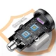 Автомобільний зарядний пристрій ESSAGER Gyroscope Mini Charger USB-A + USB-A 30W Black (ECC2A-TL01) - зображення 4