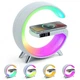 Настольная смарт лампа-ночник G-Smart RGB Light с беспроводной зарядкой Bluetooth-колонкой и часами - изображение 2