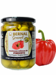 Оливки зелені іспанські Мансанілья Bernal Gourmet Aceitunas rellenas de pimiento фаршировані пастою із солодкого перцю 436 г - зображення 1