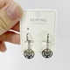 Серьги родий Xuping Ювелирная бижутерия Конго Герб трызуб Серебристый 28 мм S15181 - изображение 3
