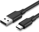 Кабель Ugreen US287 USB 2.0 to USB Type-C Cable Nickel Plating 3A 3 м Black (60826) - изображение 1