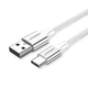 Кабель Ugreen US288 USB 2.0 to USB Type-C Cable Nickel Plating Aluminum Braid 3A 2 м White (60133) - изображение 2