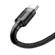 Кабель Baseus Cafule Cable USB for Type-C 2A 3m Black/Grey (CATKLF-UG1) - зображення 3