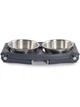 Миска Dexas Double Pet Feeder двойная, с регулируемыми ножками, нержавеющая сталь, серая, 960 мл - изображение 3