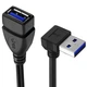 Кабель адаптер кутовий USB 3.0 M/F 90 градусів Alitek Вгору UP, 23 см (48684) - зображення 2