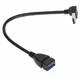 Кабель адаптер кутовий USB 3.0 M/F 90 градусів Alitek Вгору UP, 23 см (48684) - зображення 4