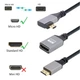 Кабель удлинитель угловой 4К Micro HDMI - HDMI (M/F) 60Hz, 20 см (Left) (48647) - изображение 3