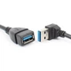 Кабель адаптер кутовий USB 3.0 M/F 90 градусів Alitek Вгору UP, 23 см (48684) - зображення 7