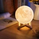 Ночник Луна аккумуляторная 3D Moon Light 15 см диаметр Белый сенсорный пульт в комплекте (SH778102) - изображение 1