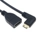 Кабель кутовий адаптер Mini HDMI - HDMI (M/F) Full HD, 16 см (Right) (48692) - зображення 3