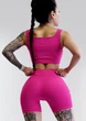 Костюм для фитнеса женский LILAFIT комплект шорты и топ ярко-розовый M (LFT000023) - изображение 5