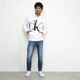 Чоловічий худі Calvin Klein білого кольору, з надписом,з капішоном, розмірXS - изображение 2