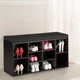 Тумба для обуви с местом для сидения и открытыми полками в черном цвете MS408 - изображение 7