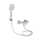 Смеситель для душа Lidz Aria 010 (с душевым гарнитуром) (k35) LDARI010NKS43361 Nickel - изображение 1