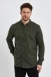 Рубашка джинсовая однотонная Trend Collection 18306-4 хаки (HAKI) 2XL (2957430593078) - изображение 2