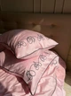 Комплект постельного белья Mensal Hearts с вышивкой полуторный 150х215 нежно-розовый - изображение 3