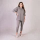 Костюм женский футболка с леггинсами рубчик Tina TN2-2134 44-48 серый - изображение 1