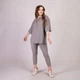 Костюм женский футболка с леггинсами рубчик Tina TN2-2134 44-48 серый - изображение 2