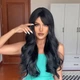 Жіноча перука HAIRCUBE LC344-1 довге хвилясте синтетичне волосся з чубчиком, чорний (79423564) - зображення 2