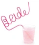 Пластикова трубочка Bride рожева на дівич-вечір 25х30 см (B-0125) - зображення 2